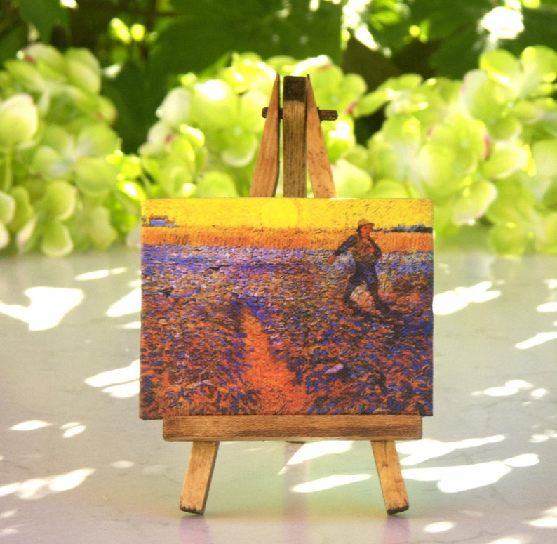 Miniature Van Gogh The Sower Canvas for your Dollhouse image 2