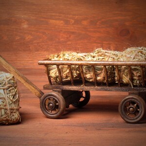 Miniature Hay Wagon for Your Dollhouse - Etsy
