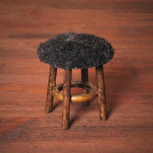 Miniature Fur Stool for Your Dollhouse image 4