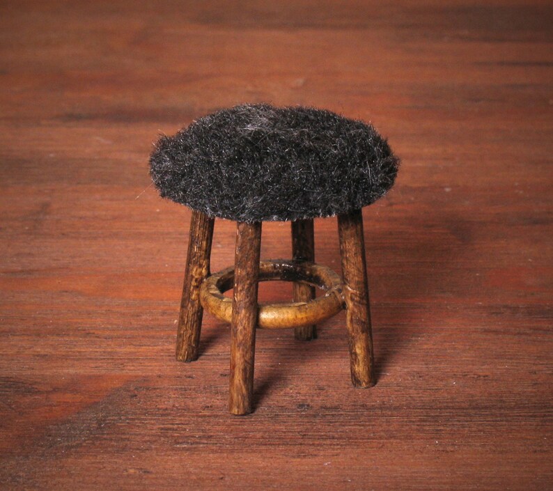 Miniature Fur Stool for Your Dollhouse image 4