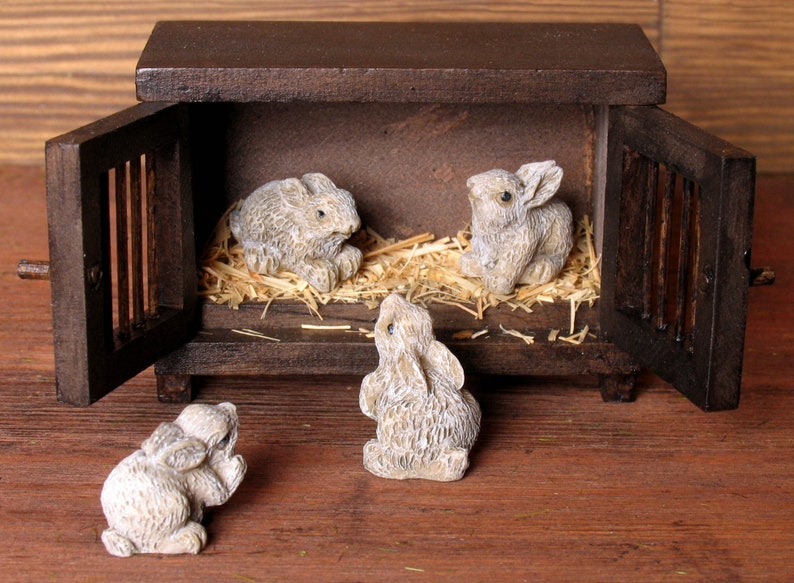 Miniature Rabbit Hutch / Henhouse for Your Dollhouse Etsy