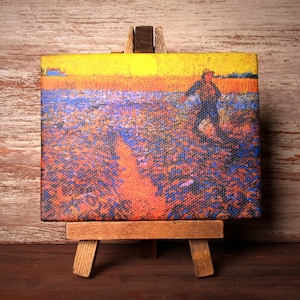 Miniature Van Gogh The Sower Canvas for your Dollhouse image 1