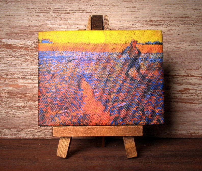 Miniature Van Gogh The Sower Canvas for your Dollhouse image 1