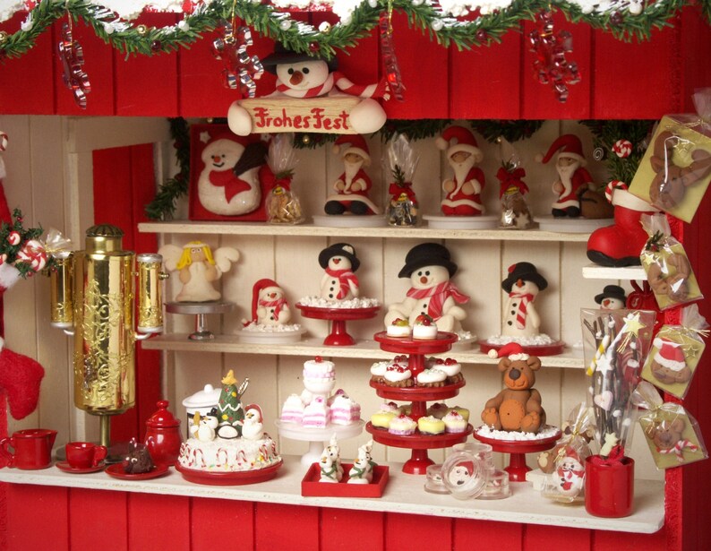 German Miniature Christmas Market Stall Cafeteria | Etsy