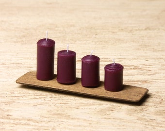 Berry-Colored Miniature Pillar Candles for Your Dollhouse