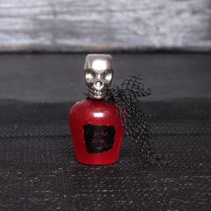 Creepy Miniature Skull Bottle for Halloween