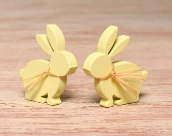 Cute Miniature Wooden Rabbit for Your Dollhouse