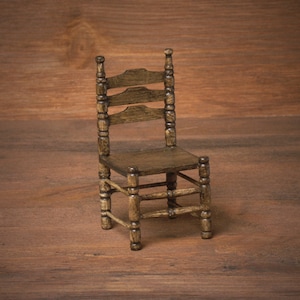 Miniature Wooden Chair for Your Dollhouse
