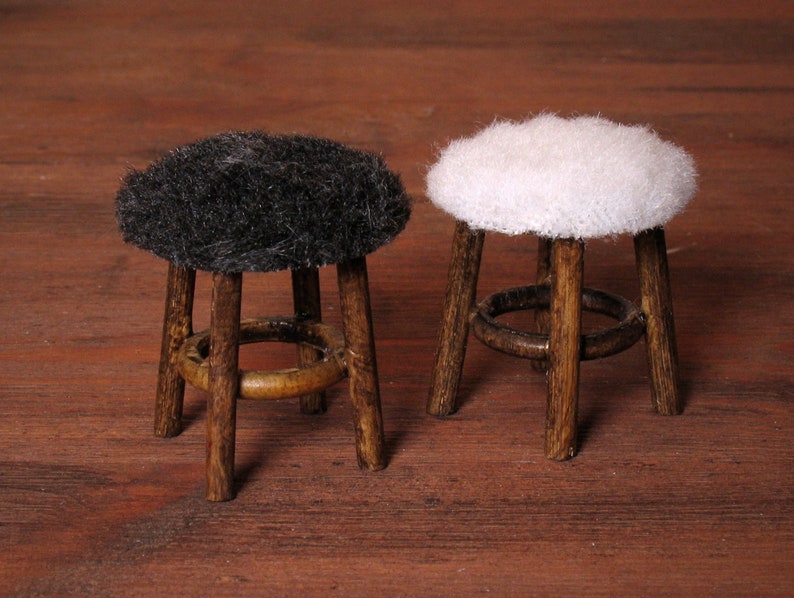 Miniature Fur Stool for Your Dollhouse image 6
