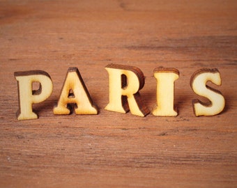 Miniature Wooden Letters PARIS for Your Dollhouse