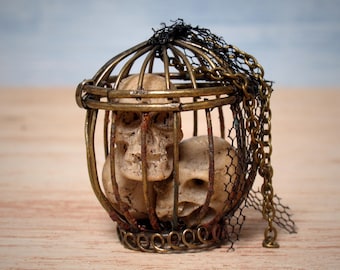 Creepy Miniature Metal Cage for your Dollhouse