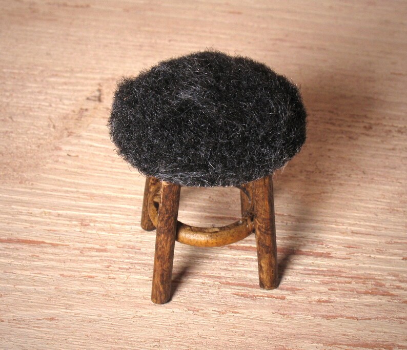 Miniature Fur Stool for Your Dollhouse image 3