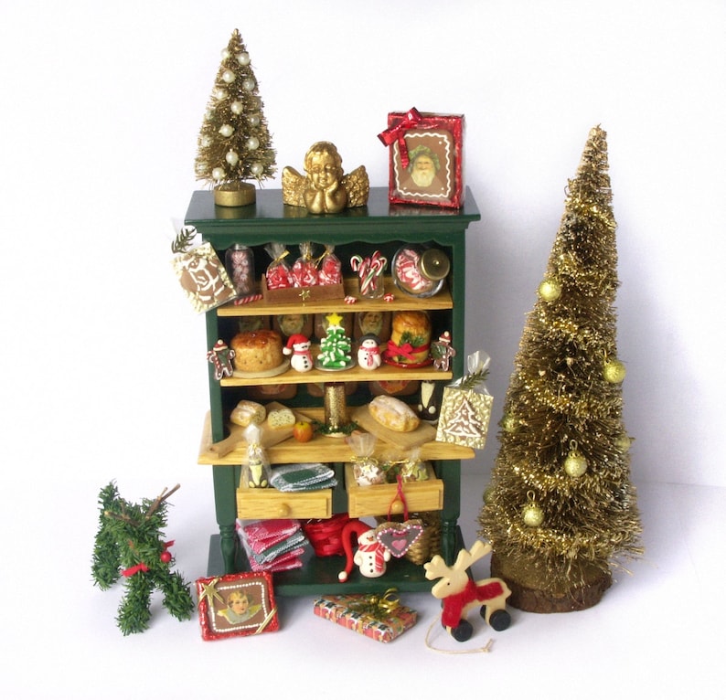 Charming Miniature Christmas Kitchen for Your Etsy