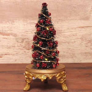 Noble Illuminated Miniature Christmas Table for your Dollhouse
