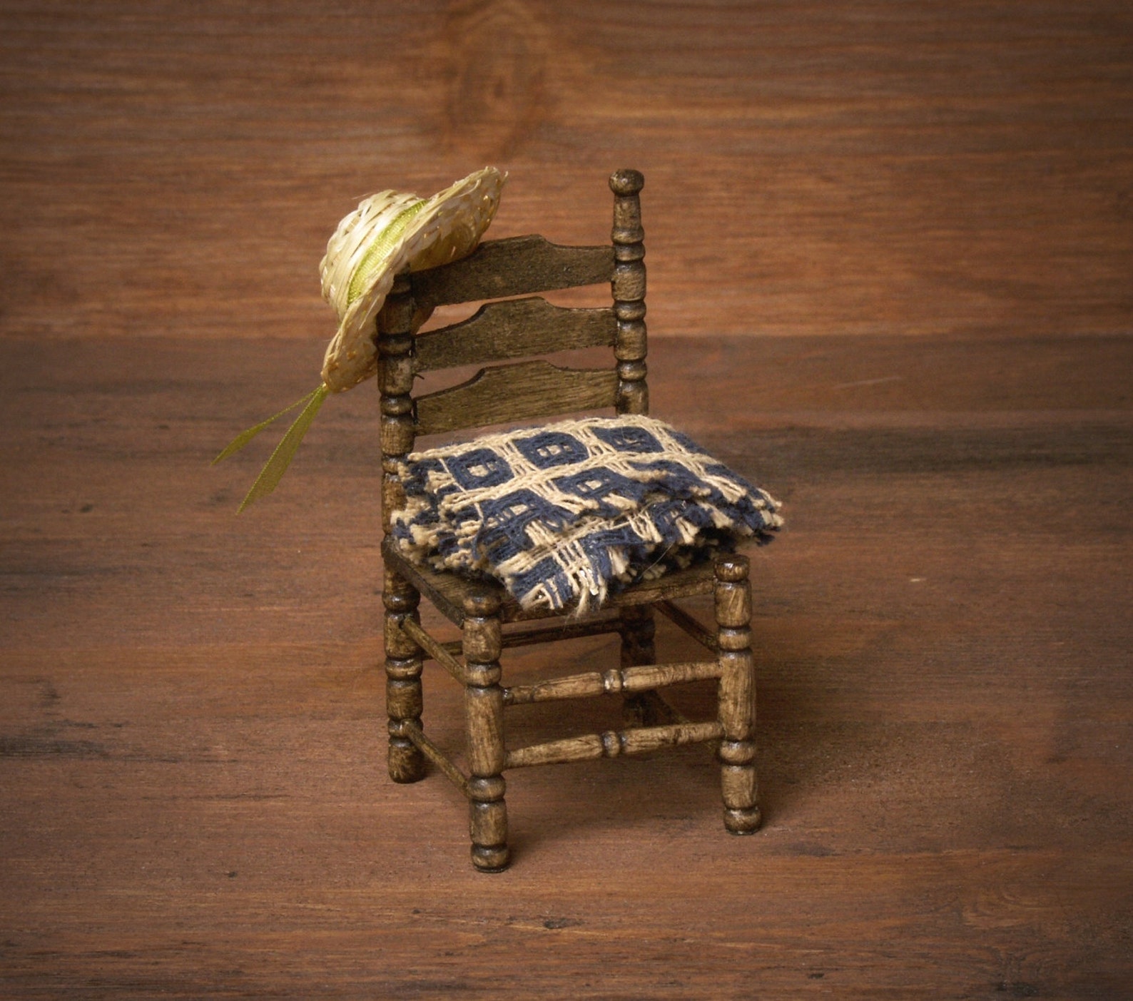 Miniature Wooden Chair for Your Dollhouse Etsy