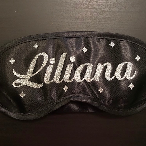 Bling Glitter Personalized Name Sleep Mask