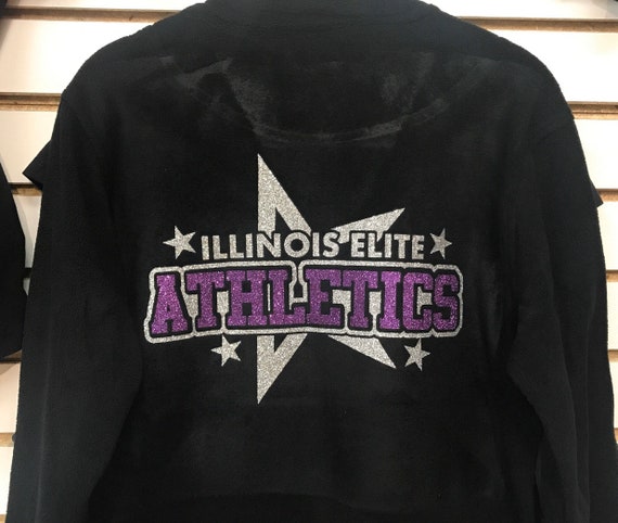 Custom Personalized Company Cheer Dance Team Competition Full Zip Fleece Warmup Jacket