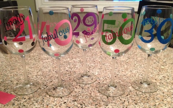 Personalized Birthday XL 20oz Wine Glass