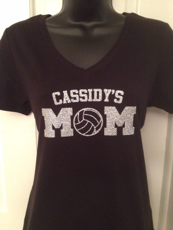Bling Glitter Personalized Mom Sports Shirt S-4X