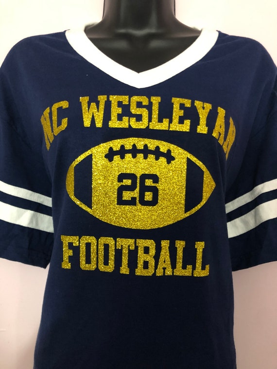 Gameday Custom Bling Football Jersey T-shirt ALL COLORS