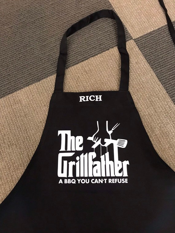 Personalized Dad Father’s Day Grill Kitchen Apron or Hotpads