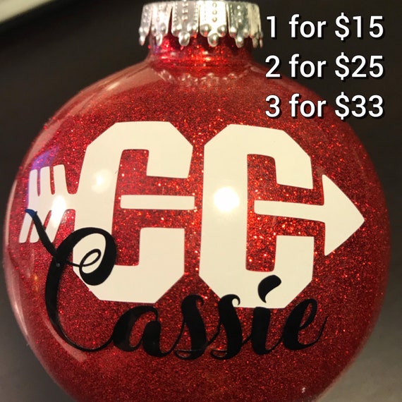 BIG 4" ROUND Ball Cross Country Team Personalized Ornament with FREE Giftbox