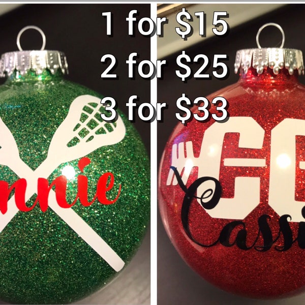 BIG 4" ROUND Ball Sports Team Personalized Ornament with FREE Giftbox