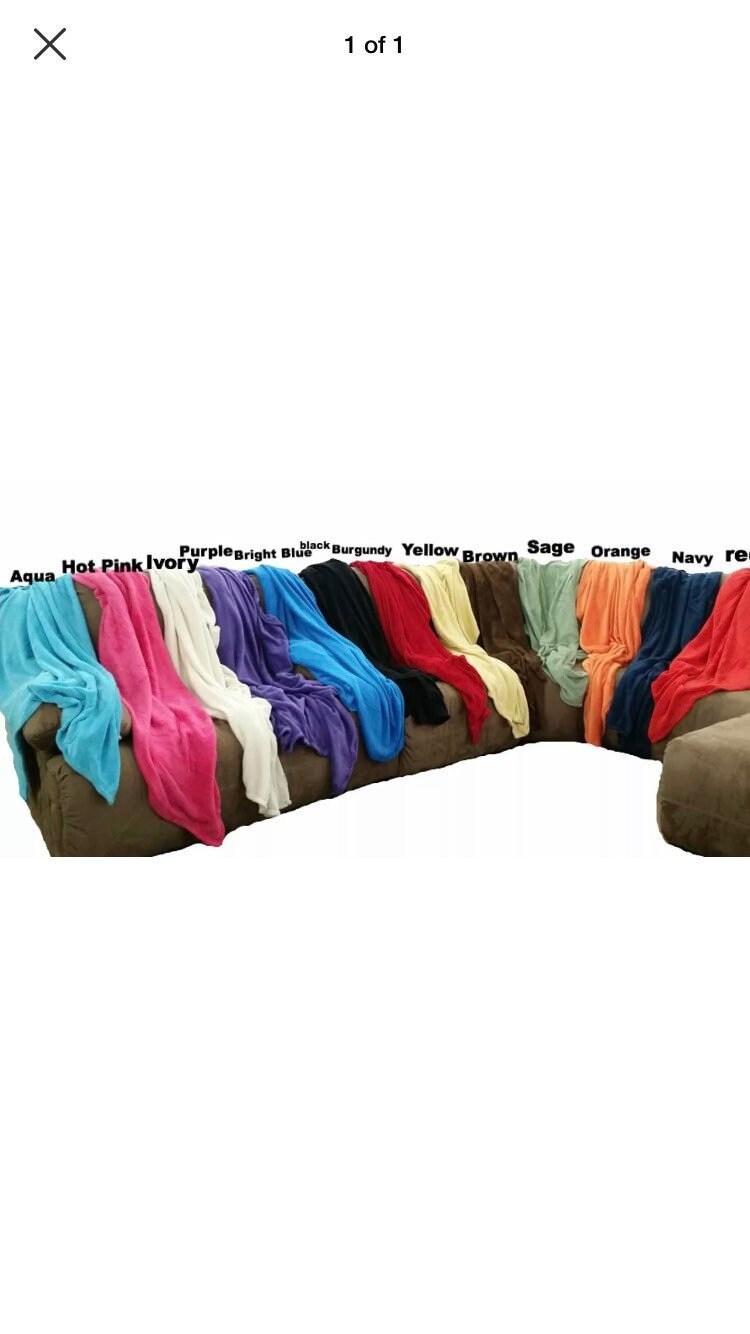 Custom Team Sport Plush Throw Blanket 50x60 Etsy