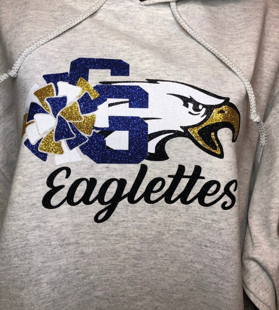 Custom Glitter Cheer Dance Football Softball Baseball Hockey University Team Hoodie