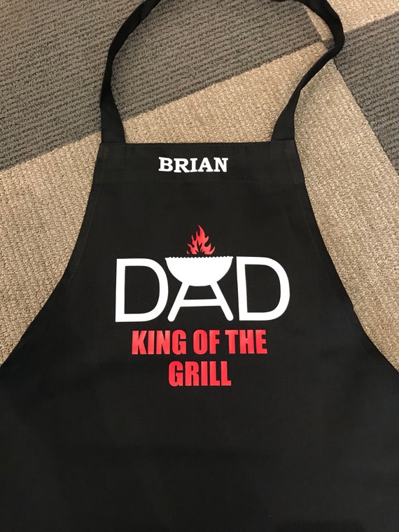 Personalized Dad Father’s Day Grill Kitchen Apron or Hotpads