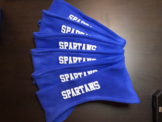 Custom Bling Glitter Team Gameday Fleece Headband Ear Warmers ALL COLORS