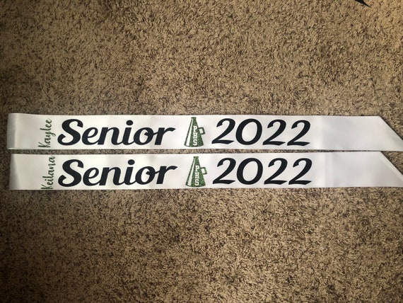 Bling Glitter Personalized Senior Night Sash 2024 70"