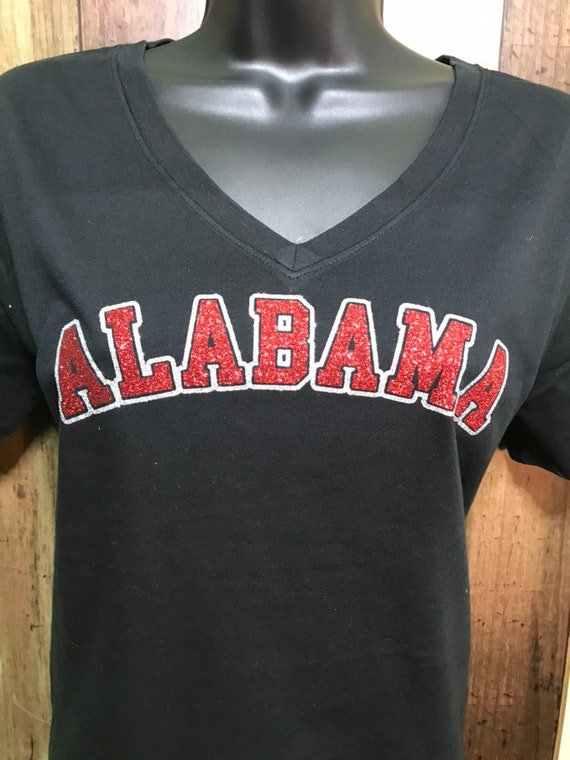 Bling Glitter Alabama Shirt S-4X ANY COLLEGE AVAILABLE