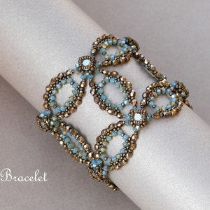 Beading Tutorial - Swarovski Chatons Bracelet - High Circles Bracelet Tutorial - Beading Pattern by Sidonia