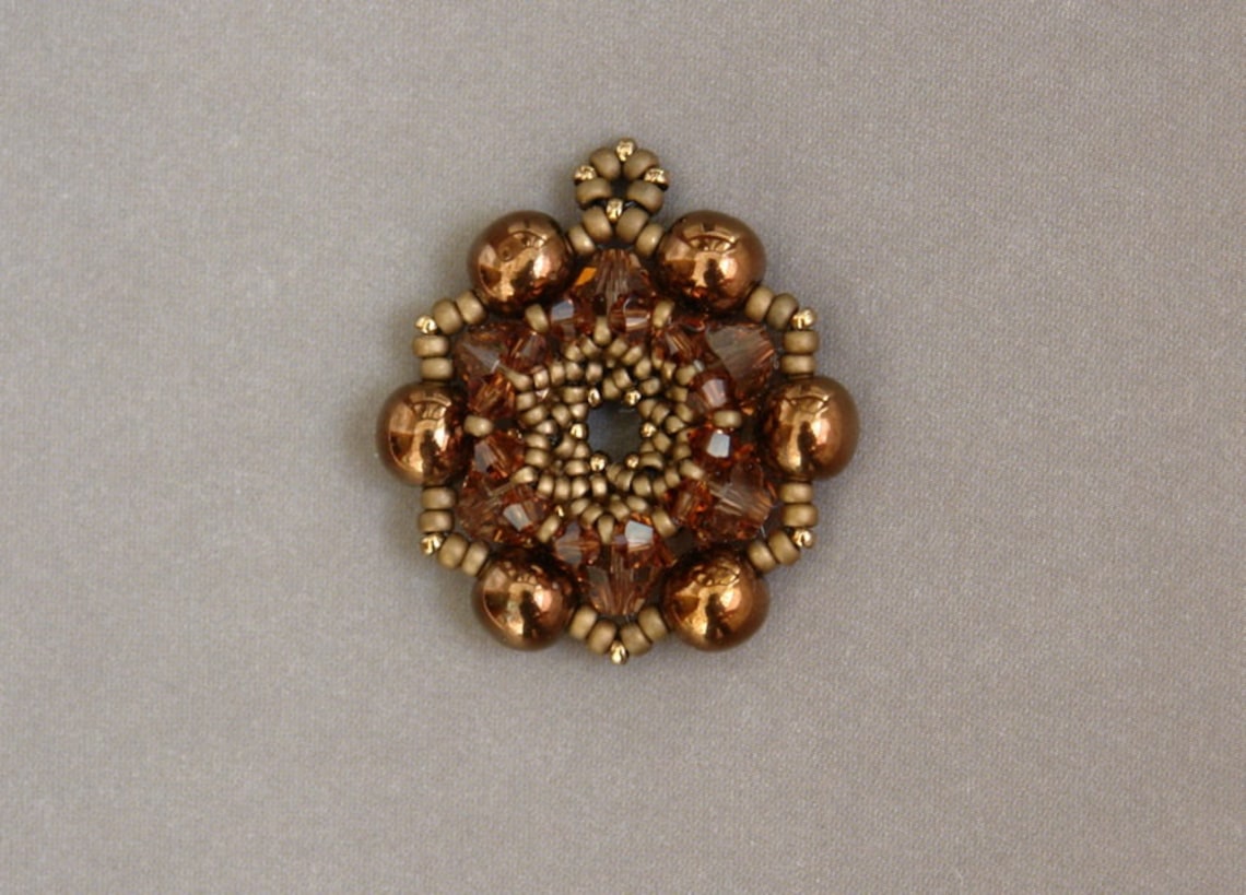 Beaded Pendant Tutorial Pendant Digital Download Beading Etsy