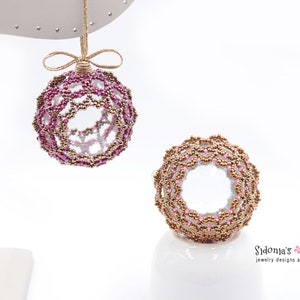 TUTORIAL Beaded Christmas Ball - Beading Pattern - Beaded Bauble Tutorial
