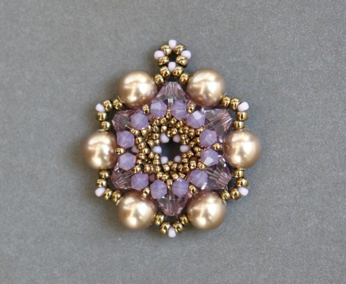 Beaded Pendant Tutorial Pendant Digital Download Beading Etsy