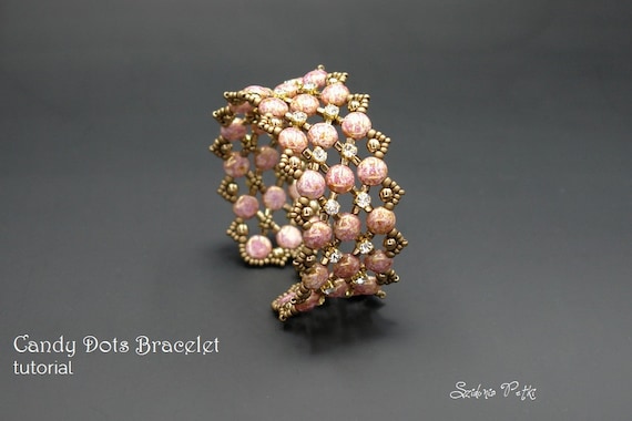 Preciosa Candy Beads Bracelet Tutorial Candy Dots Bracelet Beading Pattern PDF Pattern Digital Download