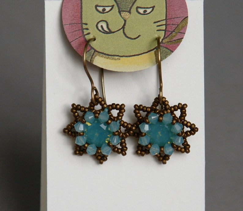 Beaded Earrings Tutorial Beaded Earrings Pattern 8mm | Etsy