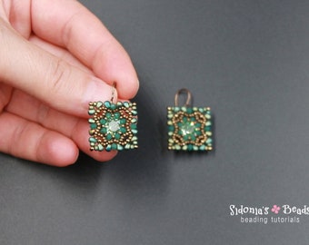 TUTORIAL Fairly Squarely Earrings - Beading Pattern - Lovely Earrings Tutorial