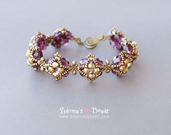 Bracelet TUTORIAL - Beading Tutorial - PDF Beading Pattern - Little Dots Bracelet