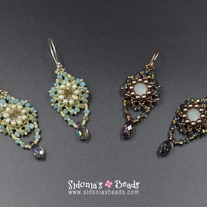 Earrings Tutorial - 8mm Swarovski Chaton Bezel - Glassy Earrings - Digital Download