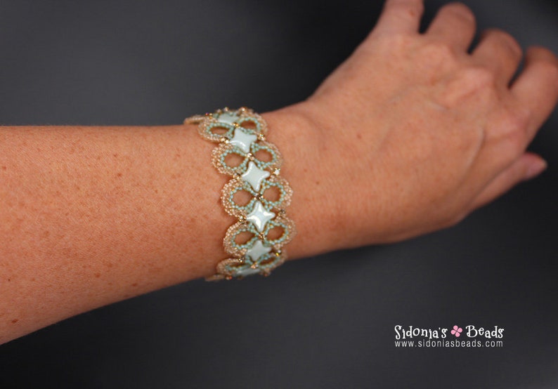 Star Beads Bracelet Tutorial Bracelet made with the Star beads by Perles and Co Beading Pattern Starry Bracelet Digital Download image 5