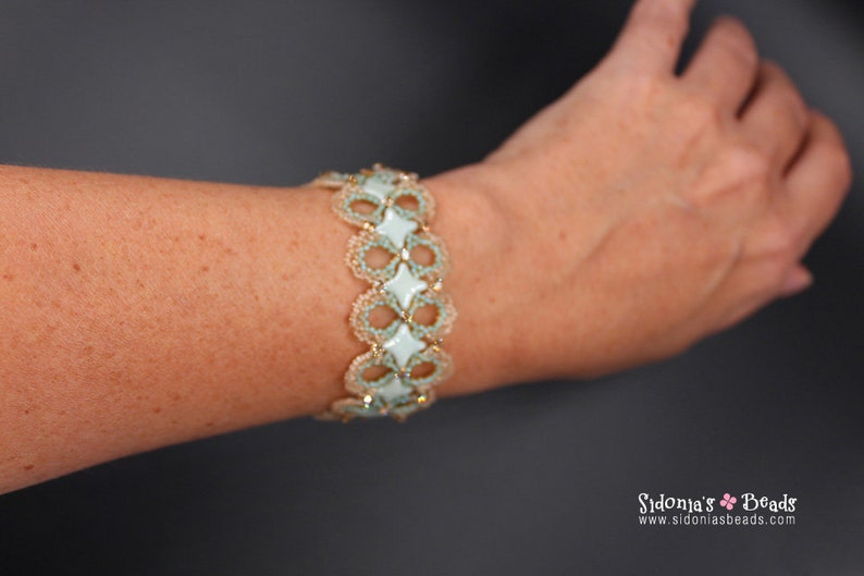 Star Beads Bracelet Tutorial Bracelet made with the Star beads by Perles and Co Beading Pattern Starry Bracelet Digital Download image 2