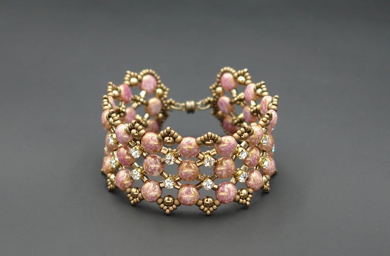 Preciosa Candy Beads Bracelet Tutorial Candy Dots Bracelet Etsy