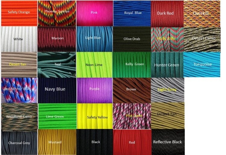 550 Paracord Bianco 100 Piedi – Made In USA, Atwood Rope MFG, Spedizione Immediata
