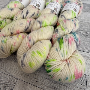 Hand Dyed Superwash Merino Wool Yarn: Empty Garden Variegated DK