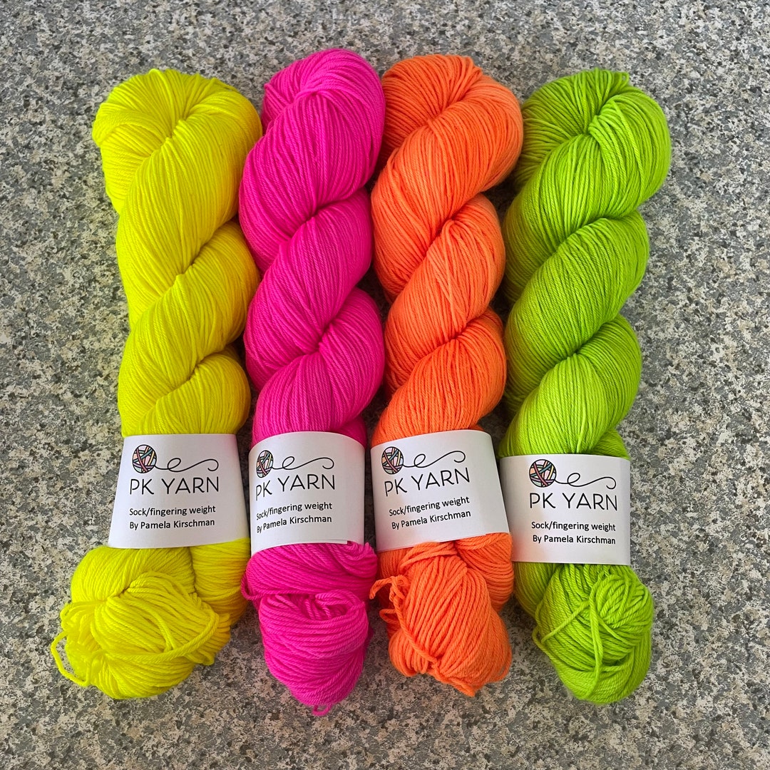 Fluorescent Yarn Set Westknits MKAL 2023 Geogradient Hand Etsy UK