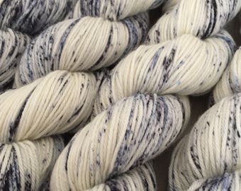 Speckled Yarn, DK Weight Yarn, Indie Dyed Yarn, Hand Dyed Yarn, Superwash Merino Nylon, Speckle and Pepper, PK Yarn