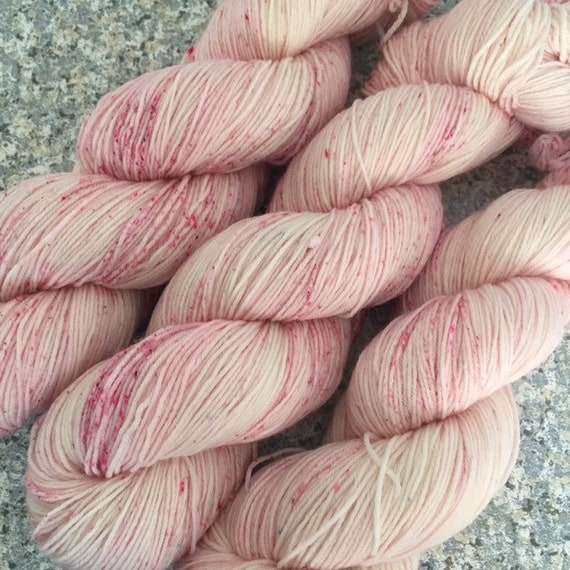 Hand Dyed Sock Yarn, Speckled Yarn, Fingering Weight, Pink Yarn, PK Yarn, I Pink So, Superwash Merino Wool Nylon, 4-ply Yarn, Dyed to order